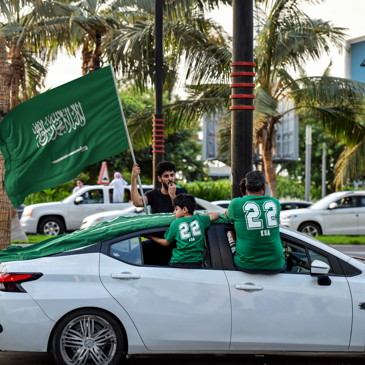علم السعودية (علم تشجيع)